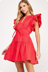 Maisy mini dress in red