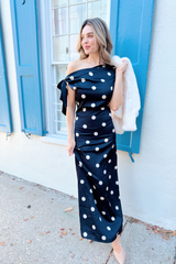 Kimmie polka dot dress in black