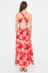 Audrey maxi dress in red