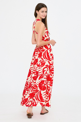 Audrey maxi dress in red