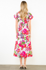 Shay floral midi