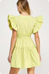 Maisy mini dress in lime