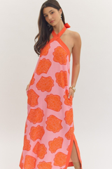 Cora maxi dress in pink