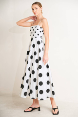 Lucia dot midi dress