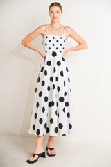 Lucia dot midi dress