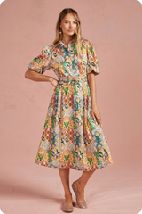 Amber floral midi dress