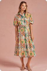 Amber floral midi dress