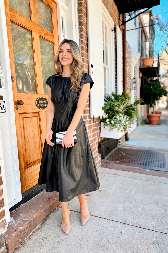 Kayla midi dress in black