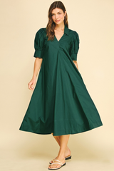 Avery midi dress in green
