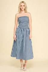 Mya stripe dress in blue