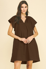 Violet mini dress in brown
