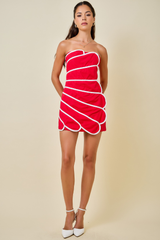 Valerie mini dress in red
