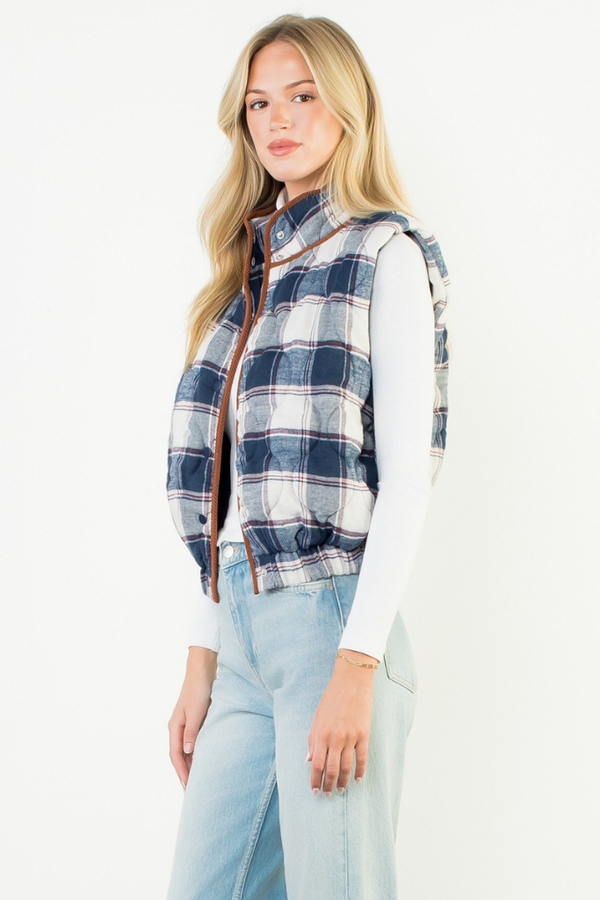 Maddi Plaid Vest