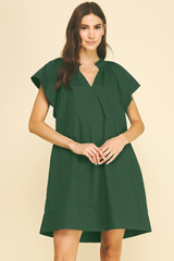 Violet mini dress in green