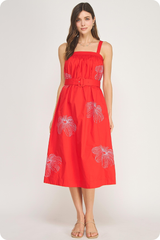 Helen dress in red