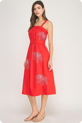 Helen dress in red