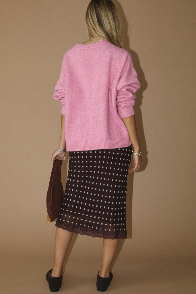 Dalmatian sweater in pink