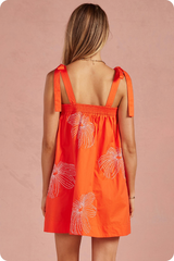 Katie dress in orange