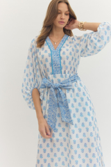 Everly dress in blue