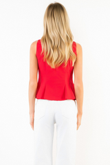 Portia top in red