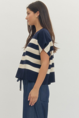 Ava stripe in Navy