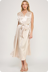 April satin maxi