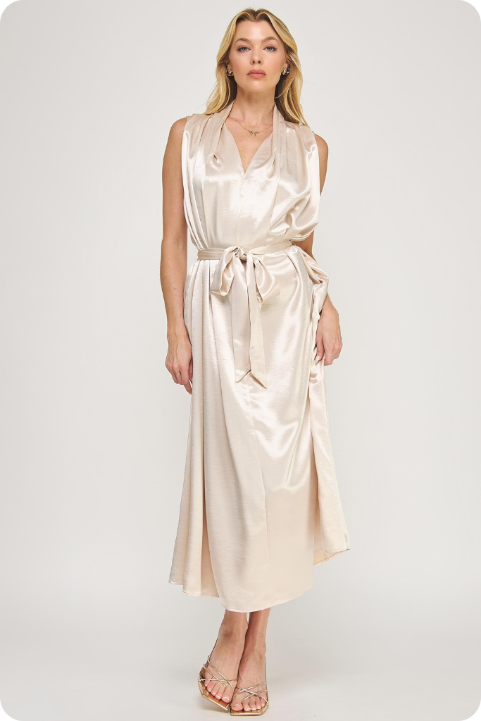 April satin maxi