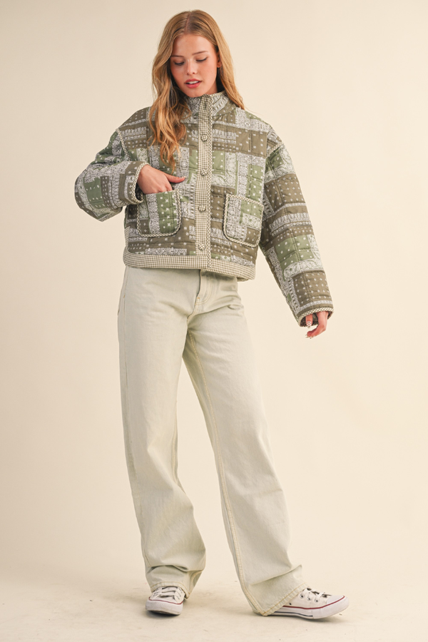 Bandana jacket in green