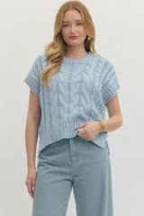 Jessica knit top in blue