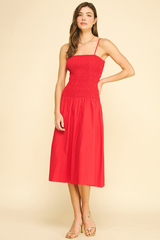 Charlie midi dress in red