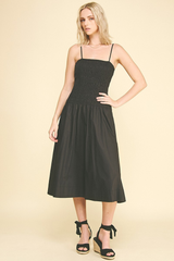 Charlie midi dress in black