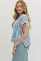 Jessica knit top in blue