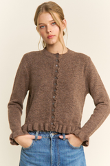 Edith Ruffle Cardigan