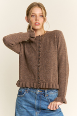 Edith Ruffle Cardigan