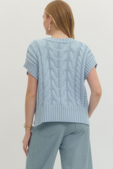 Jessica knit top in blue