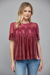 Lucy velvet top
