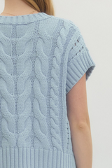 Jessica knit top in blue