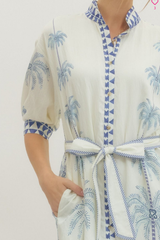 Lila palm print dress