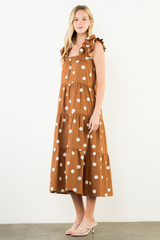 Alix dot midi in brown