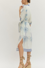 Lila palm print dress
