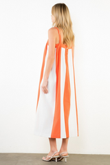 Maya stripe midi dress
