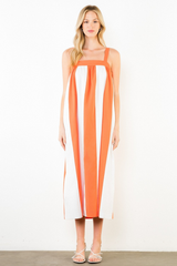 Maya stripe midi dress