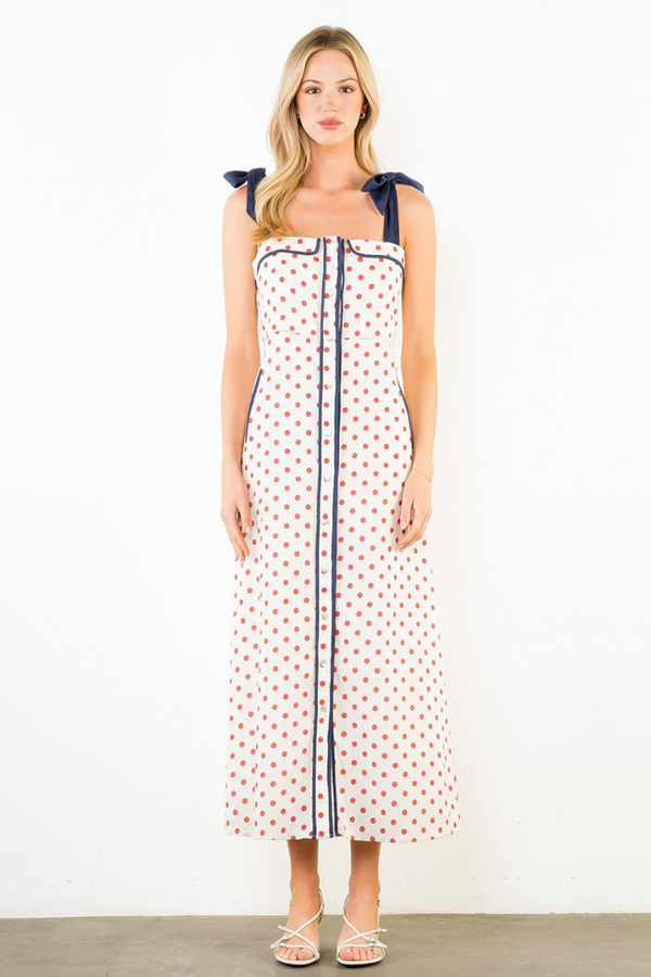 Gracie polka dot midi dress – Julie's Clothing