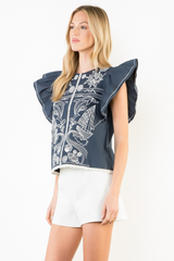 Jenny top in navy