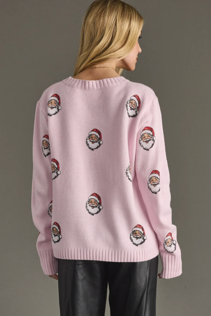 Santa Sweater in Pink