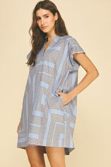 Grace mini dress in blue