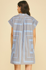 Grace mini dress in blue