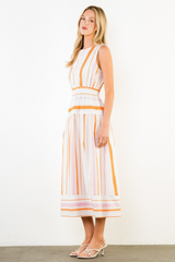 Cassie stripe midi