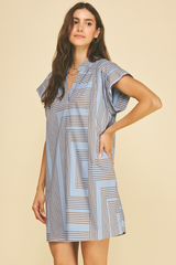 Grace mini dress in blue