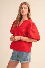 Eve top in red